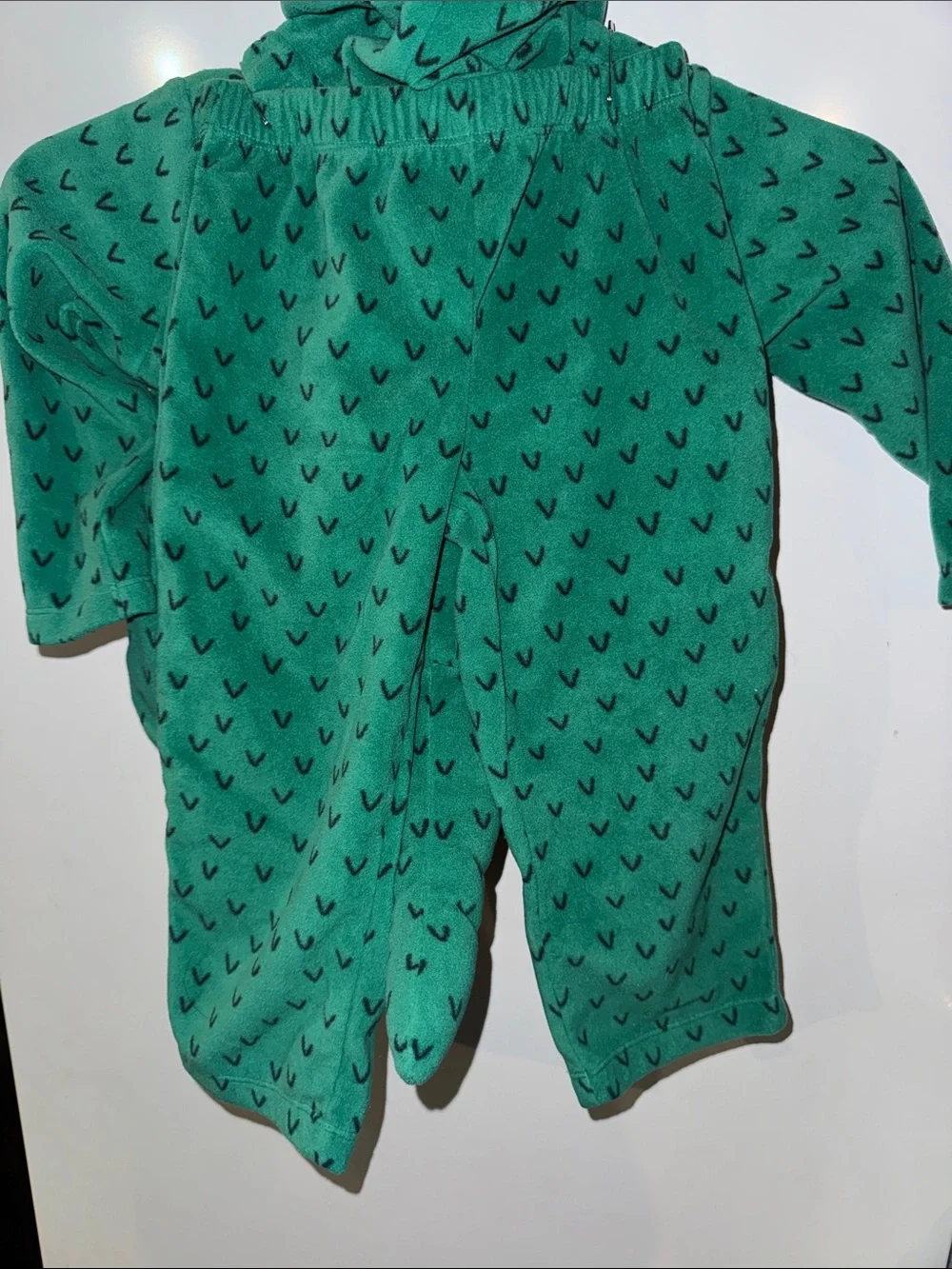 Carters Baby Dinosaur Halloween Costume 2-Pc Fleece Hoodie & Pants Green 24M - Picture 2 of 4